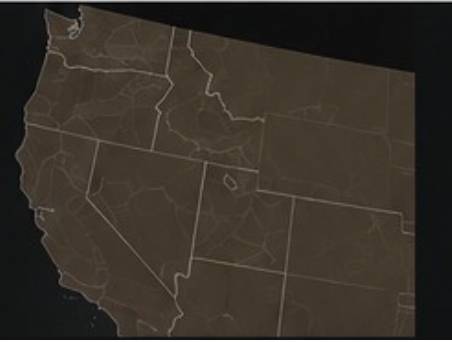 Western US service area map